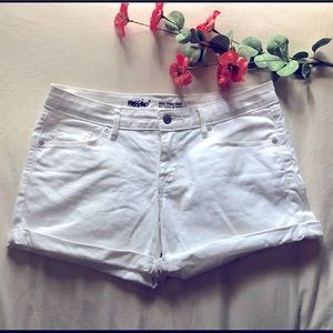 SOLD! - White Jean Shorts